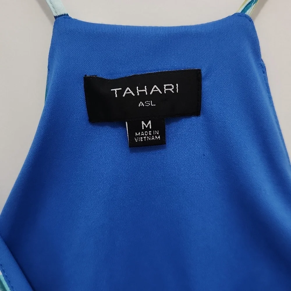 Tahari ASL Tropical Maxi Dress Size Medium - Picture 3 of 8